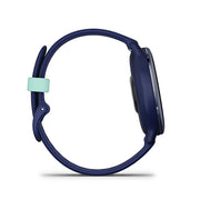 Garmin - Vivoactive 5 - Metallic Navy Aluminium Bezel W/ Navy Case & Silicon Band