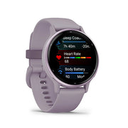 Garmin - Vivoactive 5 - Metallic Orchid Aluminium Bezel W/ Orchid Case & Silicon Band