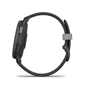 Garmin - Vivoactive 5 - Steel Aluminium Bezel W/ Black Case & Silicon Band