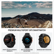 Garmin - Fenix 8 -  47MM -  Amoled -  Slate Gray W/ Black Silicone Band