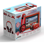 Pebble Gear - 7" Kids Tablet - Cars + Headphone Bundle