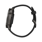 Garmin - Venu 4 - 41mm - Slate Bezel W/ Black Silicone Band