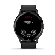 "Garmin Venu 3 - 45mm -  Slate Stainless Steel W/ Black Leather Band (Includes Black Silicone Band) "
