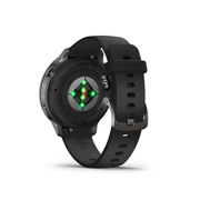 Garmin - Venu 4 - 41mm - Slate Bezel W/ Black Silicone Band