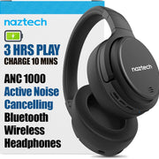Naztech - Driver Anc 1000 - Bluetooth Headphone - Black