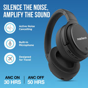 Naztech - Driver Anc 1000 - Bluetooth Headphone - Black