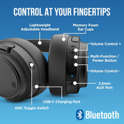 Naztech - Driver Anc 1000 - Bluetooth Headphone - Black