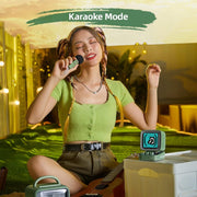 Divoom - Ditoo-Mic Mini BT Speaker W/ Mic For Karaoke - 15W - Green