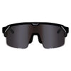 Chamelo - Sport Music Shield - Smart Sunglasses W/ Built In Audio - Smoke Lenses W/ Matte Black Frame