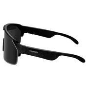 Chamelo - Sport Music Shield - Smart Sunglasses W/ Built In Audio - Smoke Lenses W/ Matte Black Frame
