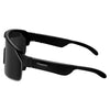 Chamelo - Sport Music Shield - Smart Sunglasses W/ Built In Audio - Smoke Lenses W/ Matte Black Frame